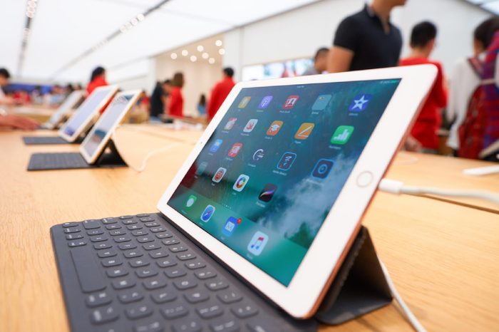 HONG KONG - CIRCA NOVEMBER, 2016: inside Apple store. Apple is an American multinational technology company.