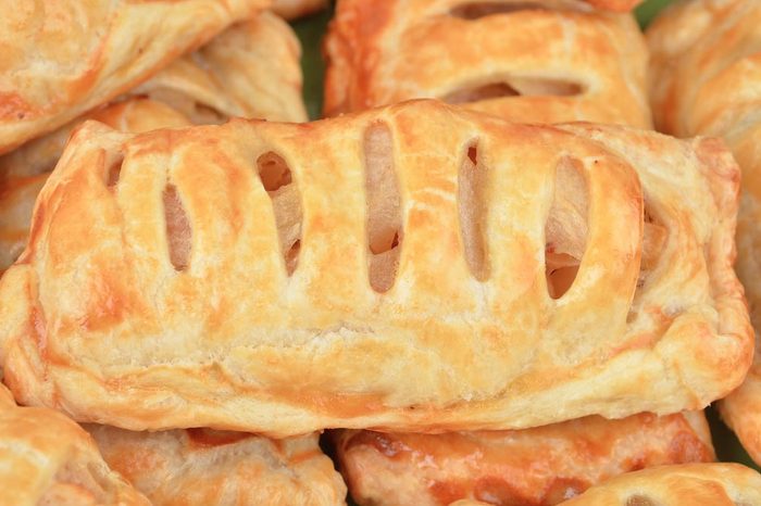Bun with apple jam, close up, DOF