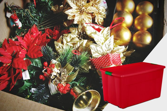 Assorted Christmas Decorations Storage Inset