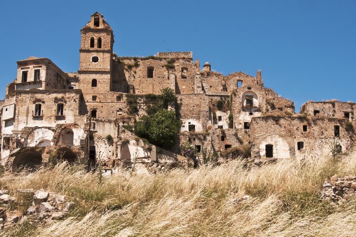 the ghost and abandoned city of Craco, Basilicata, Italy