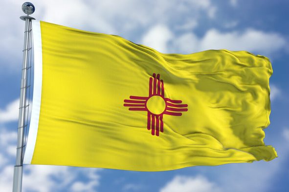 New Mexico Waving Flag
