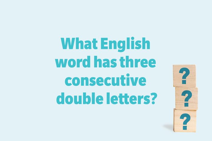 What English word has three consecutive double letters?