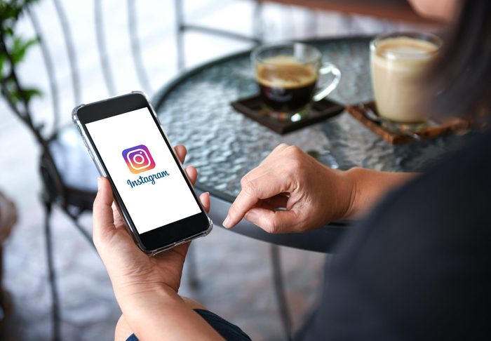 instagram on phone