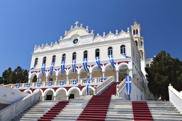 f Panagia Evangelistria at Tinos island in Greece