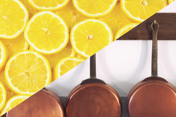 things to clean with lemons copper bottom pots