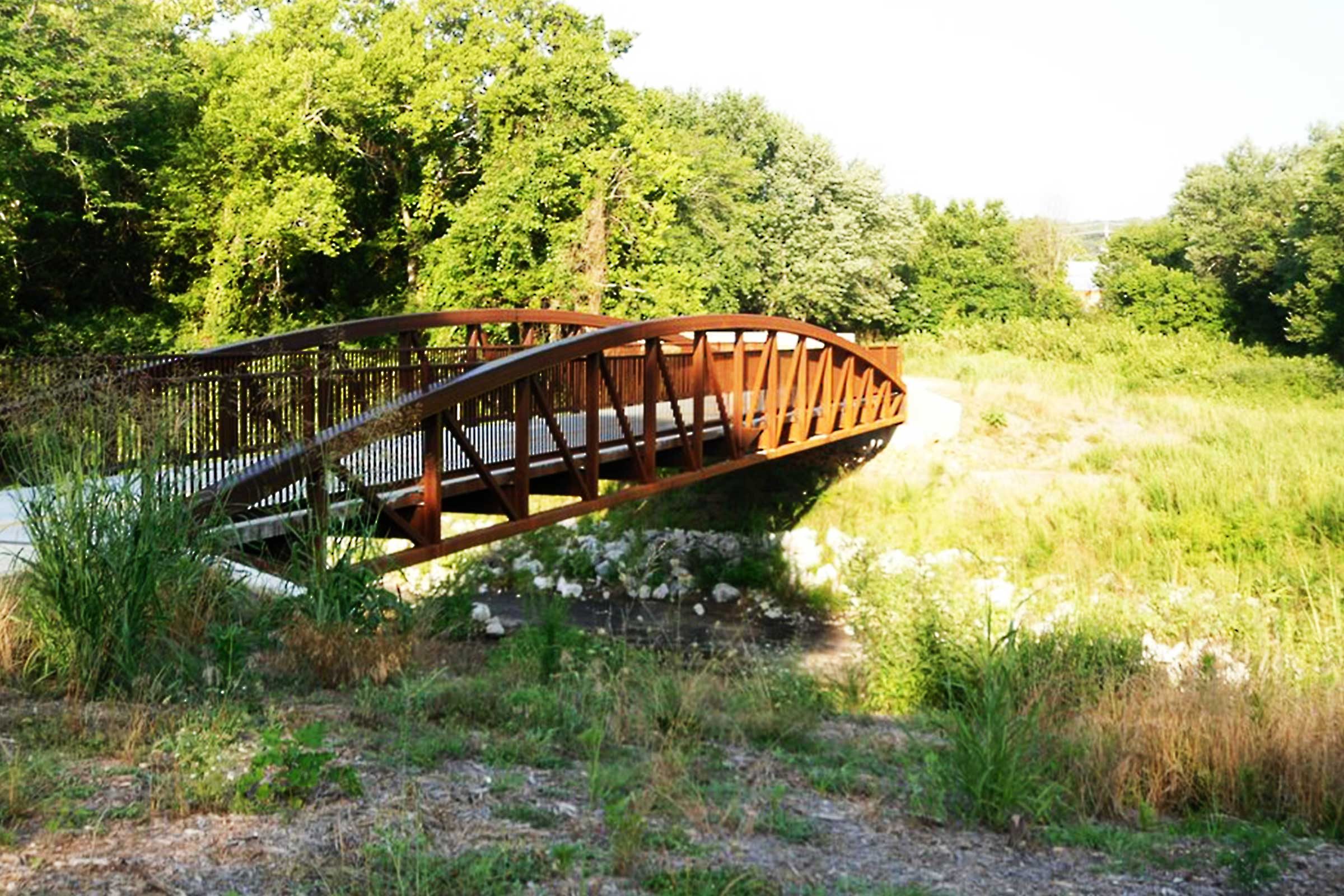 bridge in woods