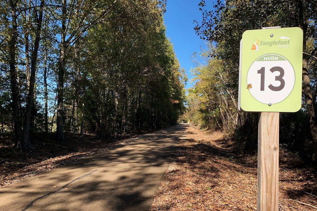 Bike trail mile marker