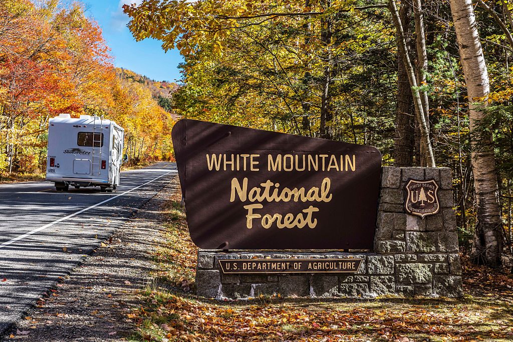 Autumn tourism in White Mountain National Forest...