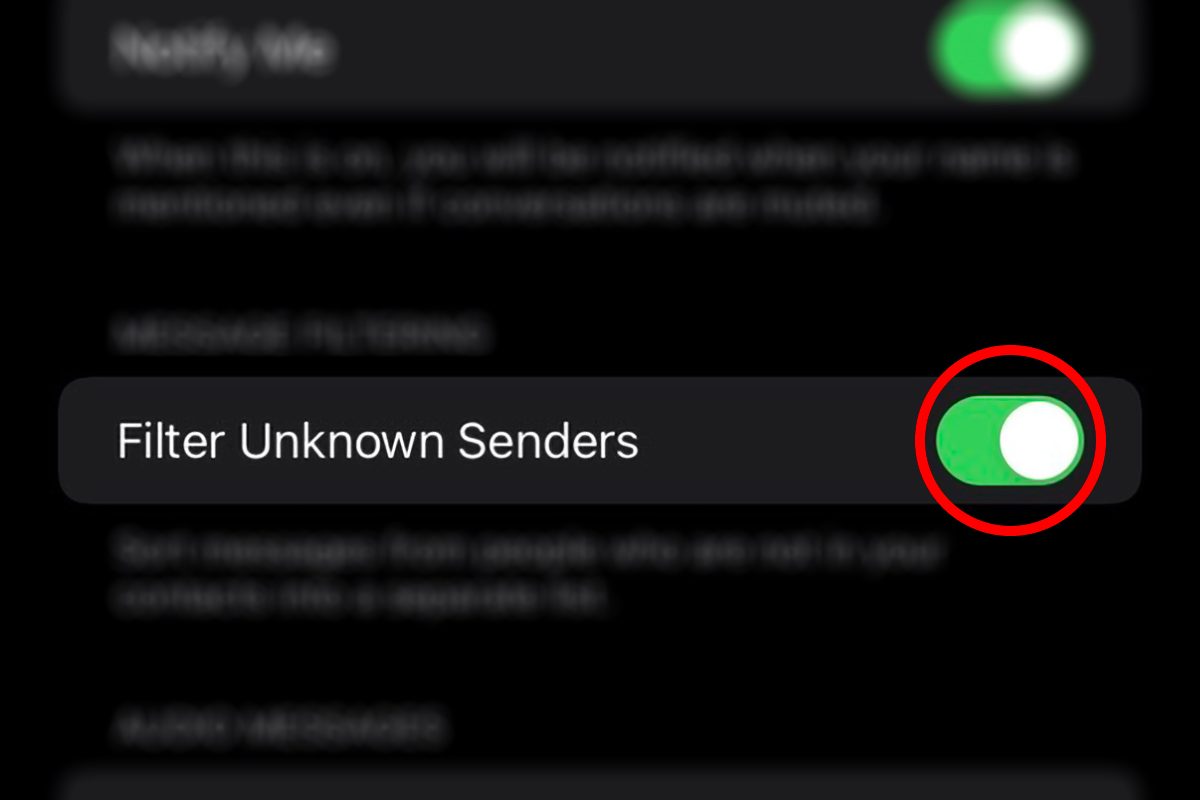 Filter Unknown Sender On Iphone