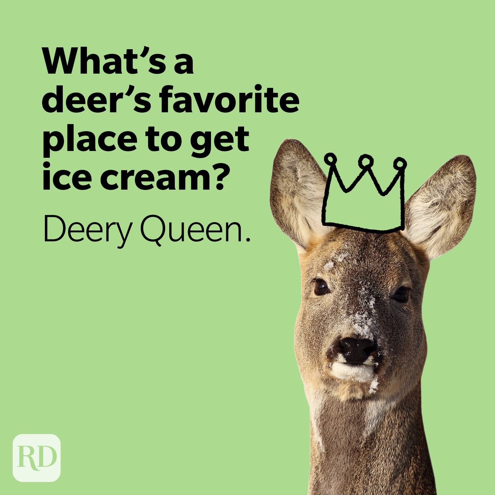 Doe wearing crown