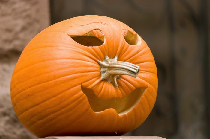 Jack-o-lantern with a nose