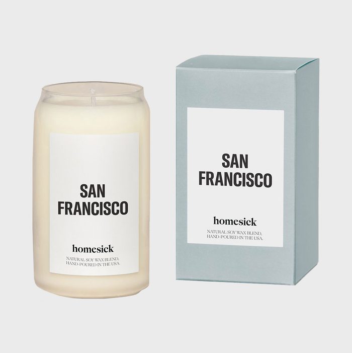 Candle labeled 