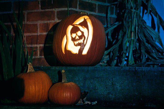 Scary Jack-O-Lantern in the Night
