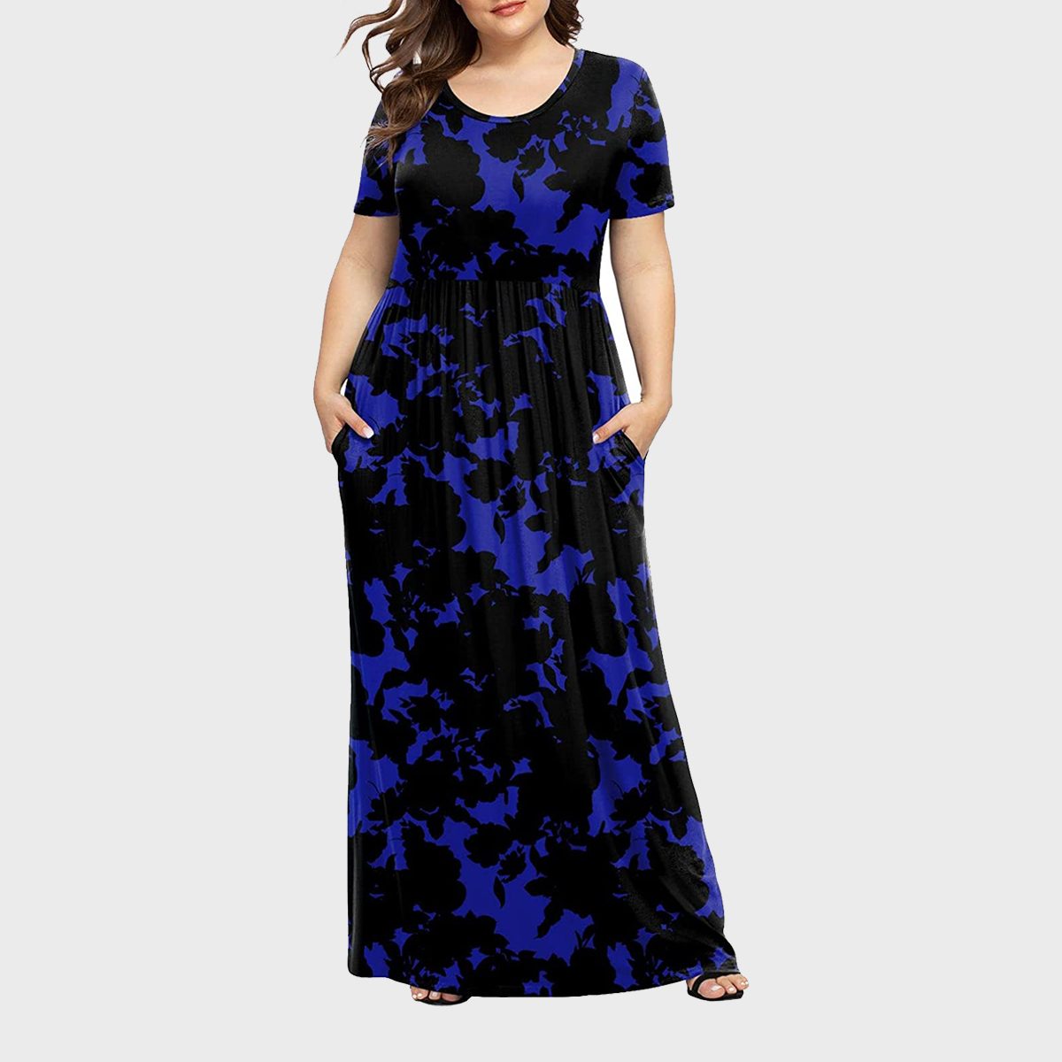 Plus Size Short Sleeve Maxi Dress