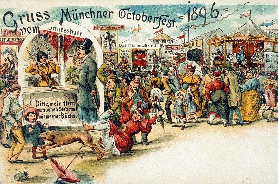 München: historische Postkarte vom Oktoberfest