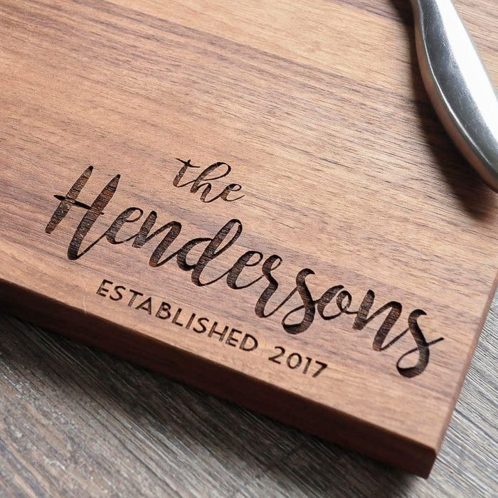 Wooden cutting board engraved 